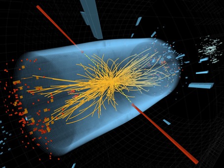 Бозон Хіггса - сама невловима елементарна частинка, пошуком якої фізики займаються вже кілька десятиліть, - можливо, була виявлена ​​в ході дослідів, проведених з використанням Великого адронного коллайдера (БАК), заявили вчені, провідні ці дослідження, на брифінгу в Женеві   Виявлення бозона Хіггса було основною метою будівництва гігантського колайдера