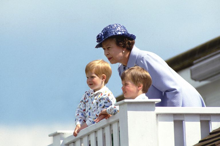 Єлизавета з Вільямом і Гаррі в 1987 році