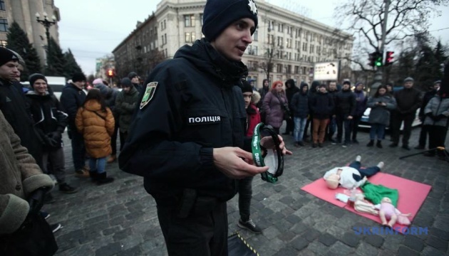 У Харкові на акції з безпеки дорожнього руху вшанували пам'ять жертв ДТП / Фото: Мадієвський В'ячеслав